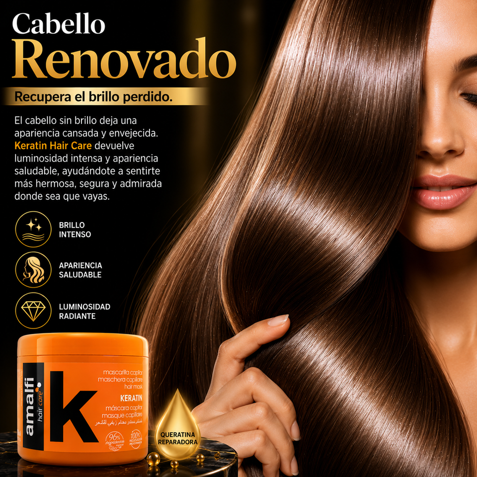Keratin Hair Care Reconstrucción Profunda Para Cabellos Sin Vida 500ml