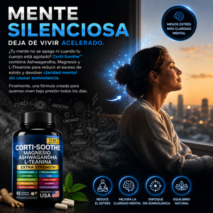 Corti-Soothe Enfoque, Relajación y Control del Estrés Extra Strength 60 Cápsulas
