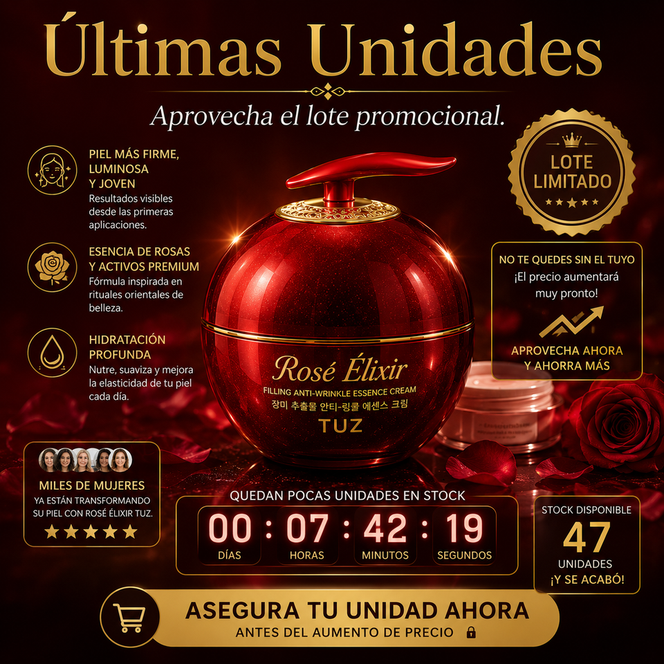 Rosé Élixir TUZ El Ritual de Lujo Que Tu Piel Merece 50ml
