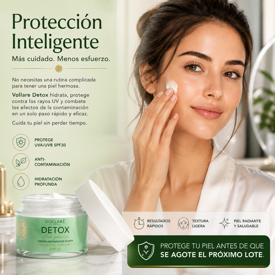Vollare Detox Protección Urbana Inteligente para tu Piel SPF30 50ml