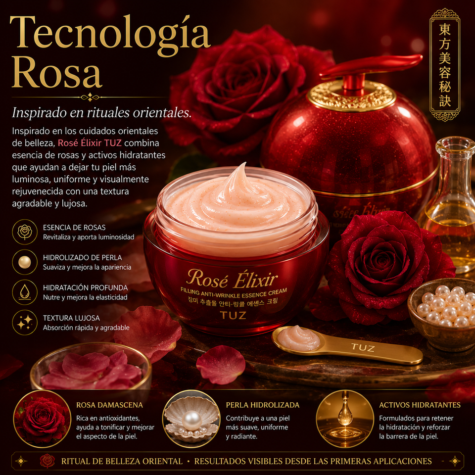 Rosé Élixir TUZ El Ritual de Lujo Que Tu Piel Merece 50ml