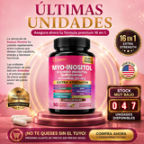 Myo-Inositol D-Chiro, Inositol, Berberine, Vitaminas D3 K2 Extra Strength 90 Cápsulas