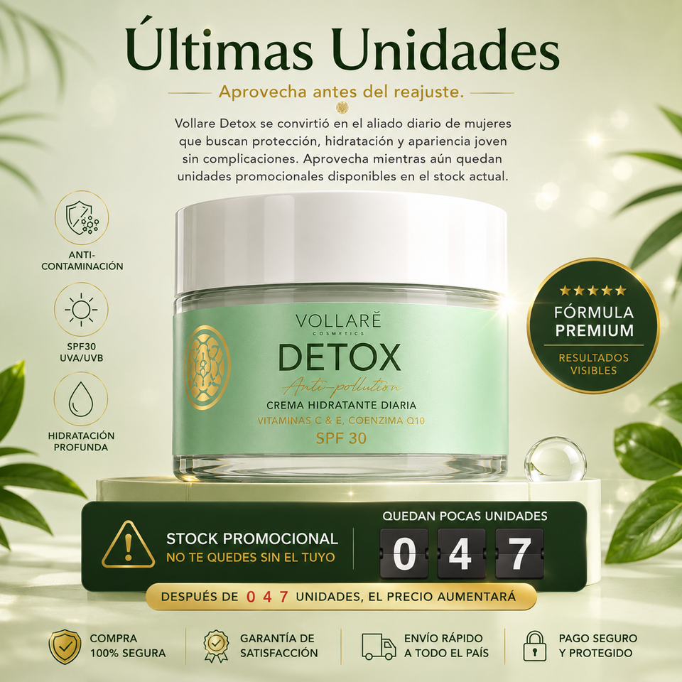 Vollare Detox Protección Urbana Inteligente para tu Piel SPF30 50ml