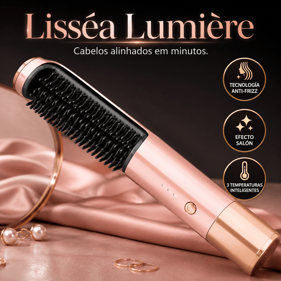 Lisséa Lumière Cepillo Alisador Inteligente Anti - Frizz 2 en 1 - Selecto Store España