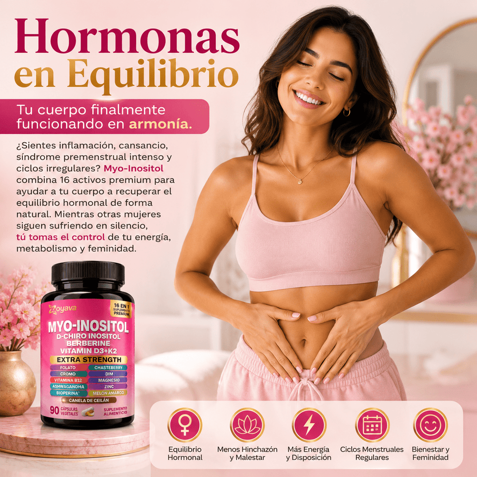 Myo-Inositol D-Chiro, Inositol, Berberine, Vitaminas D3 K2 Extra Strength 90 Cápsulas - Selecto Store España