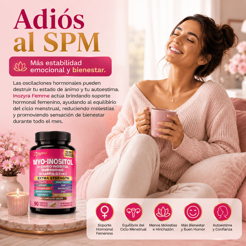 Myo-Inositol D-Chiro, Inositol, Berberine, Vitaminas D3 K2 Extra Strength 90 Cápsulas - Selecto Store España