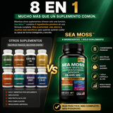 Sea Moss Extra Strength 19,445mg Energía, Inmunidad y Enfoque Mental 120 Cápsulas - Selecto Store España