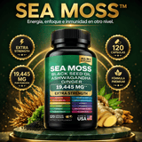 Sea Moss Extra Strength 19,445mg Energía, Inmunidad y Enfoque Mental 120 Cápsulas - Selecto Store España