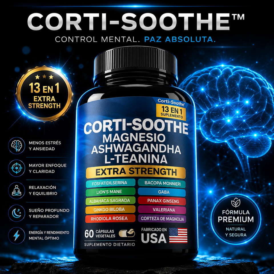 Corti-Soothe Enfoque, Relajación y Control del Estrés Extra Strength 60 Cápsulas