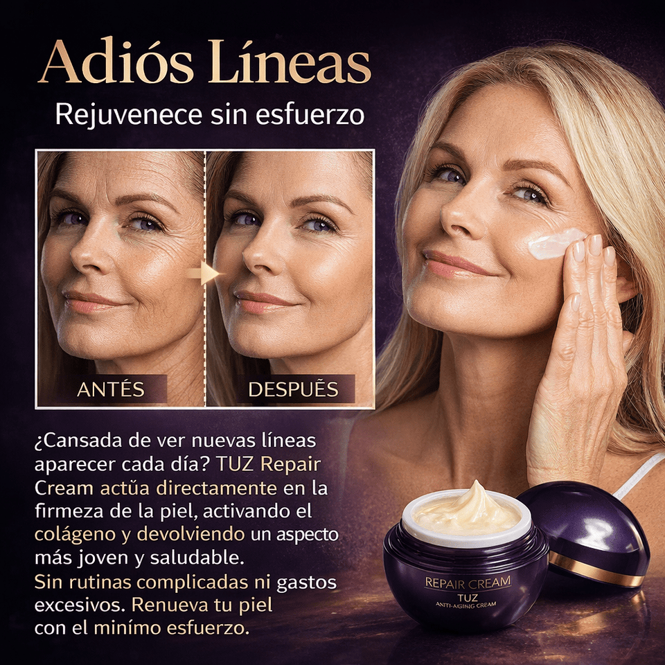 TUZ Repair Cream Crema Facial Reafirmante con Colágeno Efecto Antiedad y Piel Radiante en Días - Selecto Store España