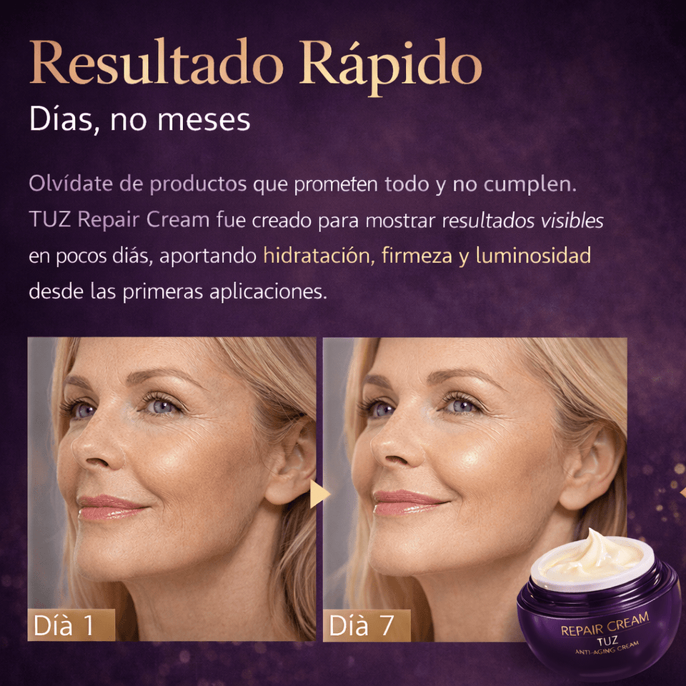 TUZ Repair Cream Crema Facial Reafirmante con Colágeno Efecto Antiedad y Piel Radiante en Días - Selecto Store España
