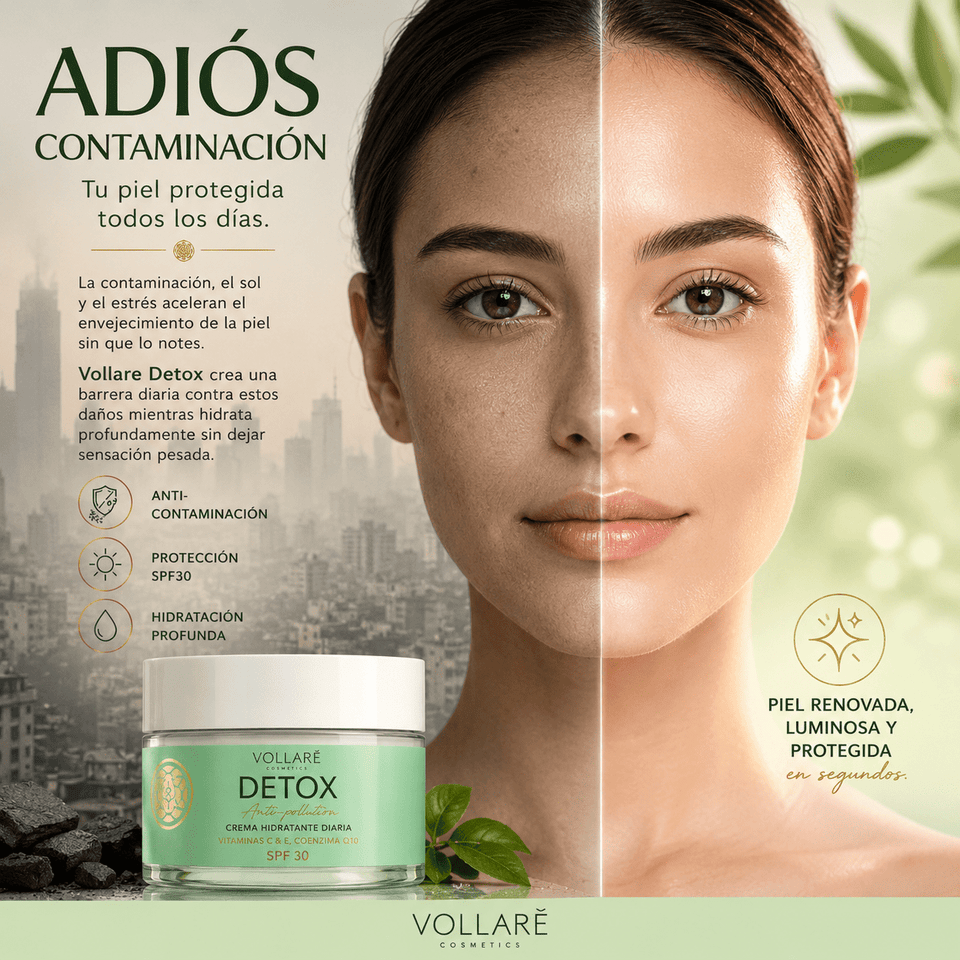 Vollare Detox Protección Urbana Inteligente para tu Piel SPF30 50ml - Selecto Store España